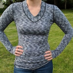 Stretch Long Sleeve Shirt with Thumb Holes